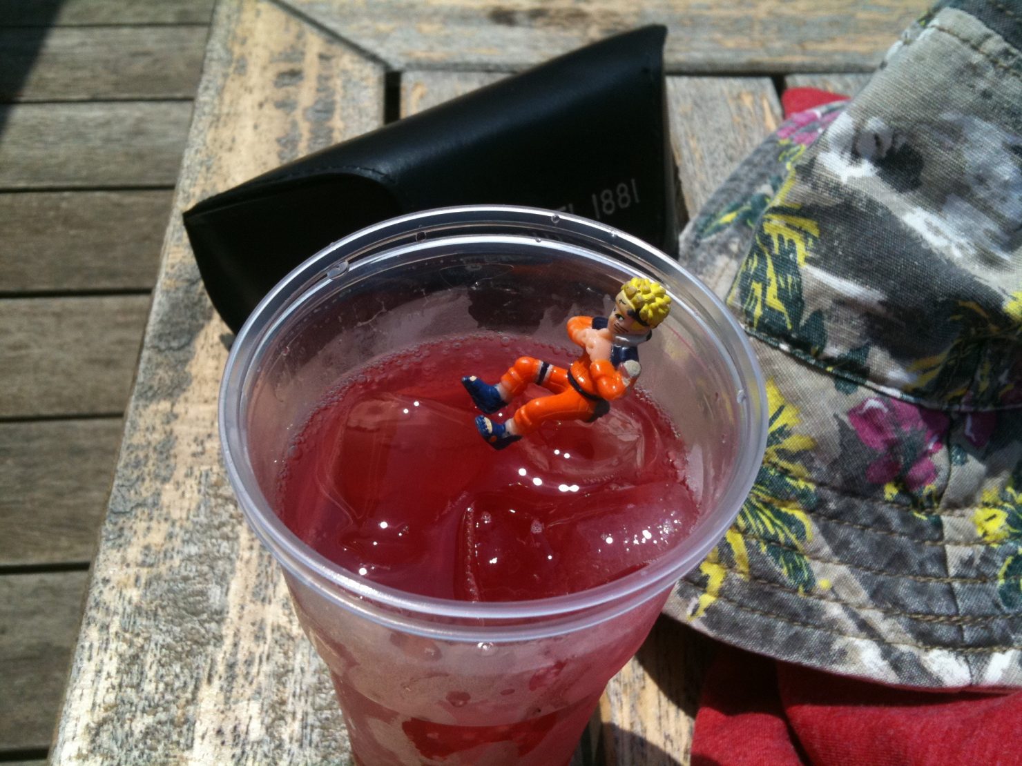 Naruto chills in a drink