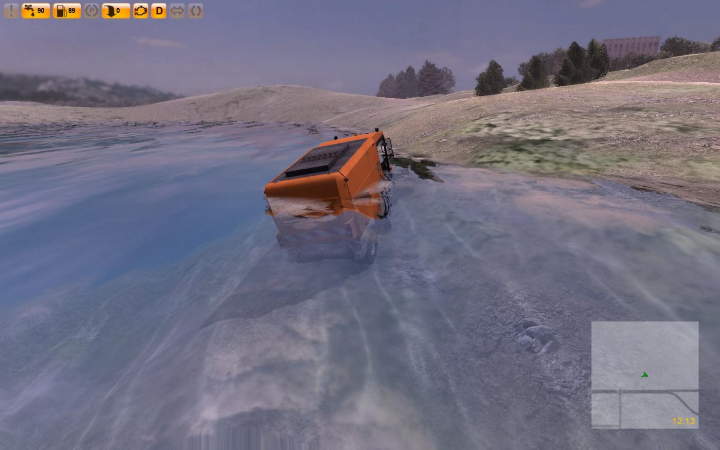 As spring approaches, the street sweeper emerges from its hibernation at the bottom of the lake in search of a mate