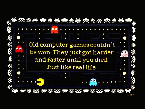 Old Computer Games couldn't be won. The just got harder and faster until you died!