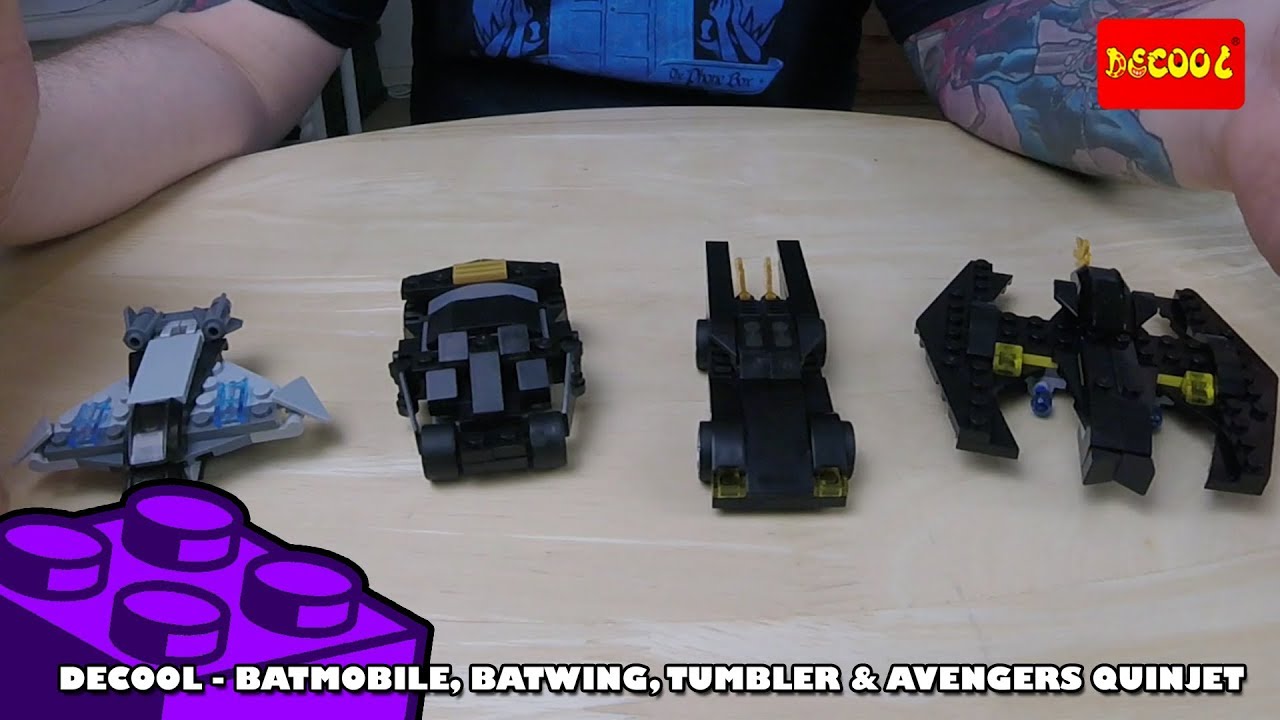 Bootlego: Decool Polybags - Batmobile, Batwing, Tumbler & Avengers Quinjet | Adults Like Toys Too