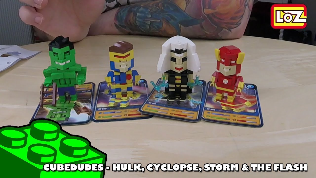 BootLego: LOZ CubeDudes - Hulk, Storm, Cyclops & The Flash | Adults Like Toys Too