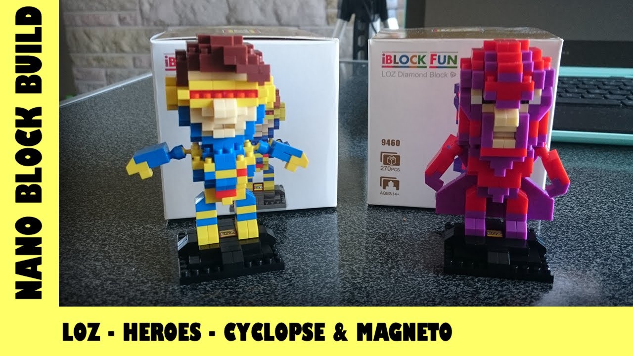 BootLego: LOZ Blocks X-Men Cyclopse & Magneto | Nano-Brick Build | Adults Like Toys Too