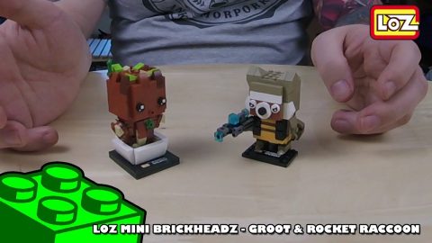 Bootlego: LOZ Mini Brickheadz - Groot & Rocket Raccoon - Timelapse | Adults Like Toys Too