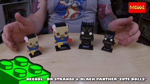 Bootlego: Decool 'Cute Doll' Brickheadz Clones - Dr Strange & Black Panther - Timelapse