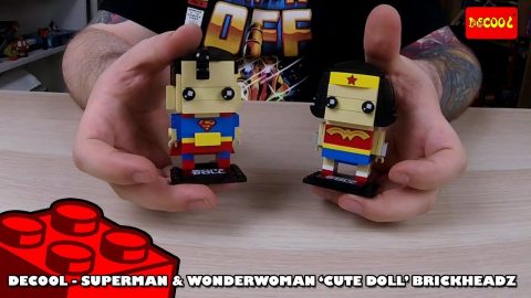 Brickheadz Bootlego: Decool Superman & Wonder woman 'CuteDoll' Brickheadz - Timelapse